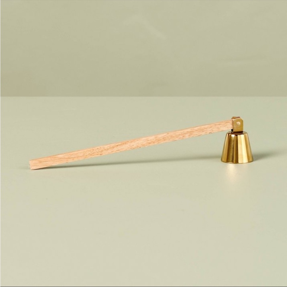 Hearth & Hand Metal & Wood Candle Snuffer Brass/ Brown NWT
